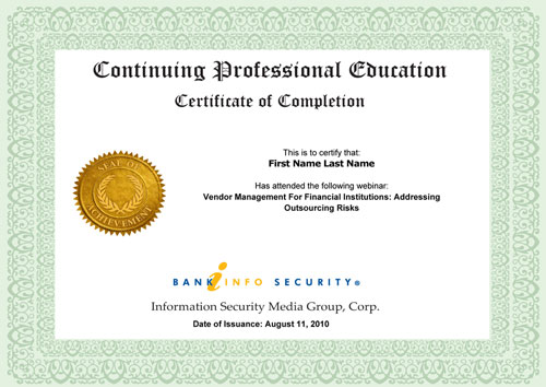 Sample Certificate
